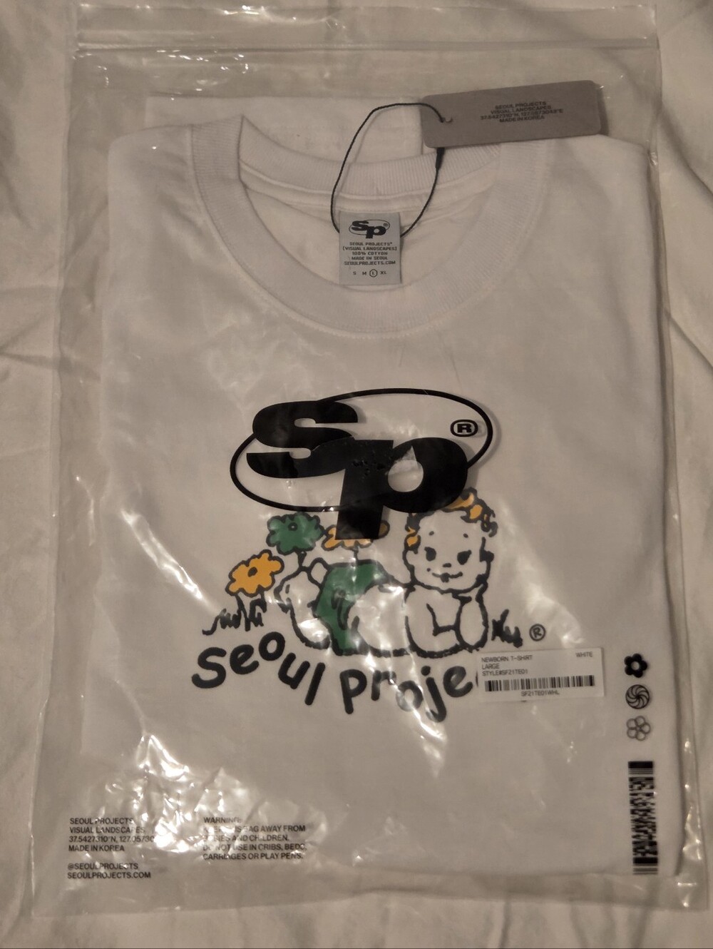 Seoul Projects "Newborn" - Mens Large Graphic T-Shirt - Made In Korea, New